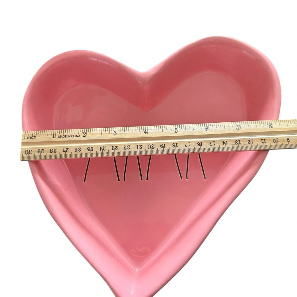 Rae Dunn Artisan Collection “Mama” Heart Ceramic Pink Dish